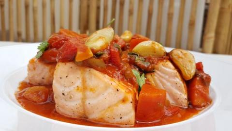 חריימה סלמון עם פלפלים וגזר - מתכונים ובישול  בשוהם